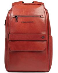 Piquadro - Logo-Plaque Backpack - Lyst