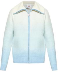 CASABLANCA - High-Neck Zip-Up Jacket - Lyst