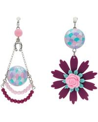 Amir Slama - Orecchini Con Pendente A Fiori - Lyst