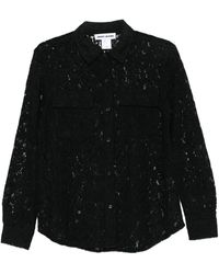 DKNY - Lace Long-Sleeve Shirt - Lyst