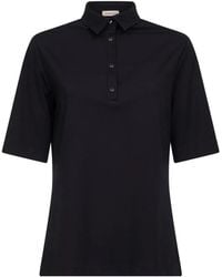 Blanca Vita - Collar-Placket Polo Shirt - Lyst