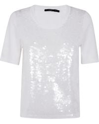 Seventy - Sequinned T-Shirt - Lyst