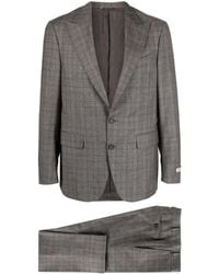 Canali - Plaid-check Single-breasted Wool Suit - Lyst