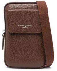 Aspinal of London - Reporter Leather Crossbody Phone Bag - Lyst