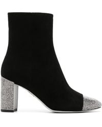 Rene Caovilla - Bonnie 85Mm Suede Boots - Lyst