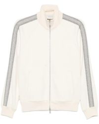 Peserico - Side-Stripe Zip-Up Sweatshirt - Lyst