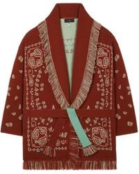 Alanui - Bandana Jacquard Cashmere Cardigan - Lyst