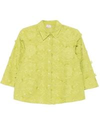 Marella - Floral-Embroidered Cotton Shirt - Lyst
