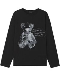 we11done - T-Shirt À Manches Longues Et Imprimé Nounours - Lyst
