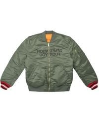 Supreme - Reversible Ma-1 Text Print Jacket - Lyst