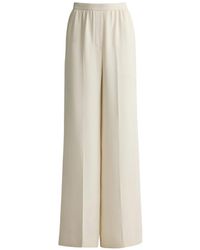 St. John - Wide-Leg Crepe Trousers - Lyst