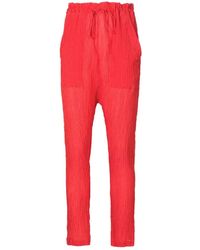 Amir Slama - Crinkle-Effect Silk Trousers - Lyst