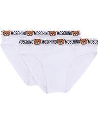 Moschino - Set Of Two Logo-waistband Briefs - Lyst