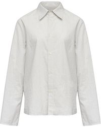 MM6 by Maison Margiela - Striped Long-Sleeved Shirt - Lyst
