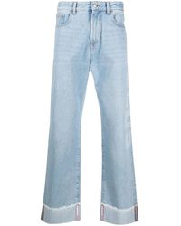 Gcds - Logo-Patch Straight-Leg Jeans - Lyst