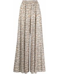 Patrizia Pepe - Graphic-Print Trousers - Lyst