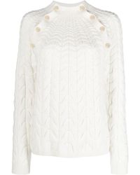 Maje - Cable-knit Jumper - Lyst