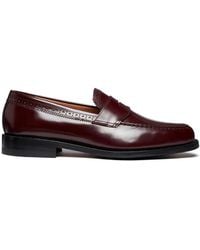G.H. Bass & Co. - Monogram Penny Leather Loafers - Lyst
