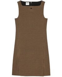 Courreges - Houndstooth Slit Mini Dress - Lyst