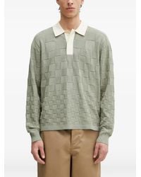 Filling Pieces - Rugbycheckerboard-Knit Long-Sleeve Sweatshirt - Lyst