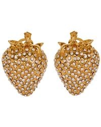 Balmain - Strawberry Ohrringe Mit Strass - Lyst