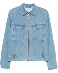 Etudes Studio - Veste En Jean À Fermeture Zippée Et Coupe Slim - Lyst