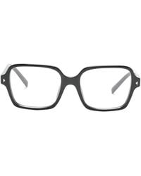 Prada - Logo-Print Square-Frame Glasses - Lyst