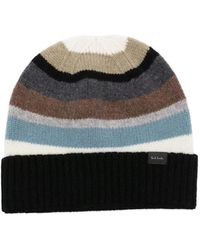 Paul Smith - Gerippte Beanie Mit Streifen - Lyst