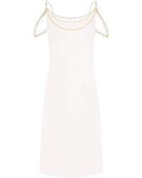 Rabanne - Chain-Straps Silk Midi Dress - Lyst