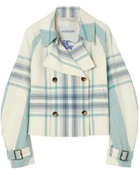 Burberry - Cropped Check Ladybrook Trench Jacket​ - Lyst