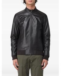 XC - Leather Bomber Jacket - Lyst