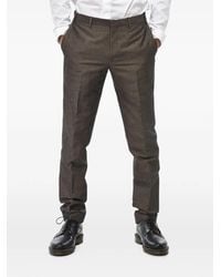 Corneliani - Bouclé-Texture Hidden-Button Trousers - Lyst