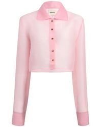KHAITE - Jasen Cropped Shirt - Lyst