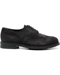 Santoni - Suede Derby Shoes - Lyst