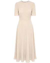 POST MERIDIEM - Rhinestone-Embellished Midi Dress - Lyst