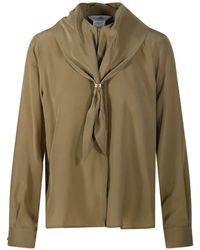 Max Mara - Pussy-Bow Long-Sleeve Blouse - Lyst