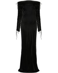 Atlein - Off-Shoulder Ruched Gown - Lyst