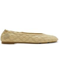 Burberry - Quilted Leather Ballerina Shoes - Lyst
