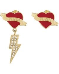 Philipp Plein - Plein Valentine Asymmetric Earrings - Lyst