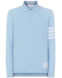 Thom Browne - Cotton Pique 4-Bar Long Sleeve Polo - Lyst