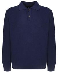 Dell'Oglio - Ribbed-Knit Polo Shirt - Lyst