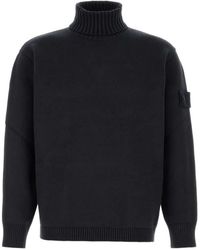 Stone Island - Logo-Patch Roll-Neck Sweater - Lyst