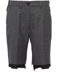 Miu Miu - Grisaille Tailored Bermuda Shorts - Lyst