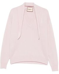 Plan C - Jersey Con Detalle De Pañuelo Y Cuello En V - Lyst