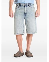 Guess - Acid-Wash Denim Shorts - Lyst