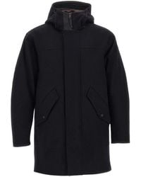 People Of Shibuya - Hooded Felted Coat - Lyst