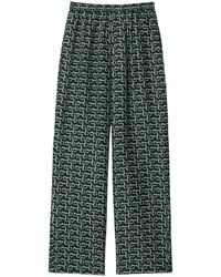 Burberry - B Zipper-Print Silk Trousers - Lyst