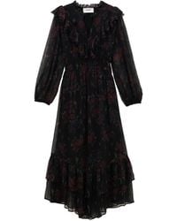 Ba&sh - Dova Floral-Print Ruffled Midi Dress - Lyst