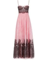 Costarellos - Camisole-MAxikleid mit Spitzeneinsatz - Lyst