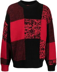 Sacai - Checked Round-Neck Jumper - Lyst